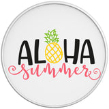 ALOHA SUMMER WHITE TIRE COVER