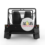 ALOHA SUMMER WHITE CARBON FIBER TIRE COVER FOR MOKE