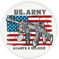 ALWAYS A SOLDIER BLACK TIRE COVER