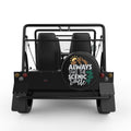 ALWAYS TAKE THE SCENIC ROUTE BLACK TIRE COVER FOR MOKE