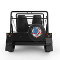 AMERICAN ARMY STAR BLACK CARBON FIBER TIRE COVER FOR MOKE