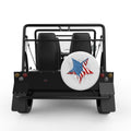 AMERICAN ARMY STAR WHITE TIRE COVER FOR MOKE