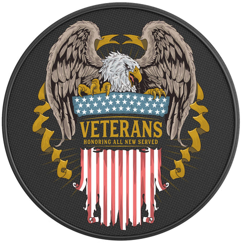 AMERICAN BALD EAGLE PEARL  WHITE CARBON FIBER TIRE COVER