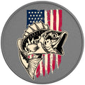 AMERICAN BASS FISH SILVER CARBON FIBER TIRE COVER