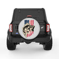 AMERICAN BASS FISH SILVER CARBON FIBER TIRE COVER