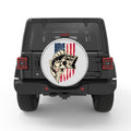AMERICAN BASS FISH SILVER CARBON FIBER TIRE COVER