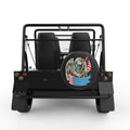 AMERICAN EAGLE ARMY SOLDIER BLACK CARBON FIBER TIRE COVER FOR MOKE