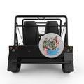 AMERICAN EAGLE ARMY SOLDIER SILVER CARBON FIBER TIRE COVER FOR MOKE