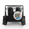 AMERICAN EAGLE ARMY SOLDIER WHITE CARBON FIBER TIRE COVER FOR MOKE