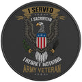 AMERICAN EAGLE ARMY VETERAN BLACK CARBON FIBER TIRE COVER