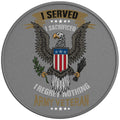 AMERICAN EAGLE ARMY VETERAN SILVER CARBON FIBER TIRE COVER