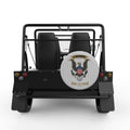 AMERICAN EAGLE ARMY VETERAN SILVER CARBON FIBER TIRE COVER FOR MOKE