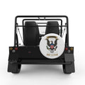 AMERICAN EAGLE ARMY VETERAN WHITE TIRE COVER FOR MOKE