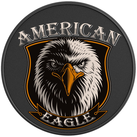 AMERICAN EAGLE PEARL  WHITE CARBON FIBER TIRE COVER