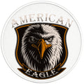 AMERICAN EAGLE PEARL  WHITE CARBON FIBER TIRE COVER