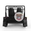 AMERICAN EAGLE USA FLAG SILVER CARBON FIBER TIRE COVER FOR MOKE