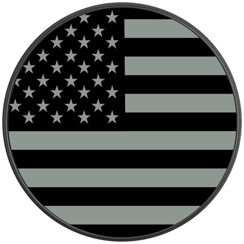 AMERICAN FLAG CACTUS GRAY BLACK CARBON FIBER TIRE COVER