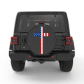 AMERICAN FLAG CROSS PEARL  WHITE CARBON FIBER TIRE COVER
