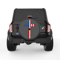 AMERICAN FLAG CROSS BLACK CARBON FIBER TIRE COVER