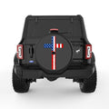 AMERICAN FLAG CROSS BLACK TIRE COVER