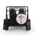 AMERICAN FLAG CROSS WHITE CARBON FIBER TIRE COVER FOR MOKE