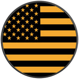 AMERICAN FLAG CYBER ORANGE BLACK CARBON FIBER TIRE COVER