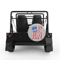 AMERICAN FLAG EAGLE SILVER CARBON FIBER TIRE COVER FOR MOKE