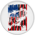 AMERICAN FLAG EAGLE WHITE TIRE COVER