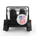 AMERICAN FLAG EAGLE WHITE TIRE COVER FOR MOKE