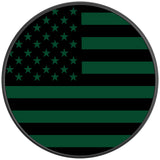 AMERICAN FLAG ERUPTION GREEN BLACK CARBON FIBER TIRE COVER
