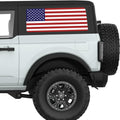 AMERICAN FLAG QUARTER WINDOW DECAL FITS 2021+ FORD BRONCO 2 DOOR HARD TOP