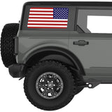 AMERICAN FLAG QUARTER WINDOW DECAL FITS 2021+ FORD BRONCO 4 DOOR HARD TOP