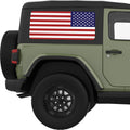 AMERICAN FLAG QUARTER WINDOW DECAL FITS 2011-2018 JEEP WRANGLER 2 DOOR HARD TOP JK
