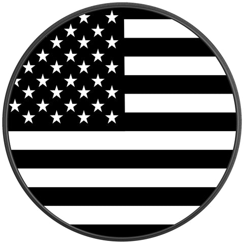 AMERICAN FLAG OXFORD WHITE BLACK CARBON FIBER TIRE COVER