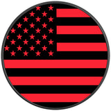 AMERICAN FLAG RACE RED BLACK CARBON FIBER TIRE COVER