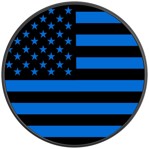 AMERICAN FLAG VELOCITY BLUE BLACK CARBON FIBER TIRE COVER