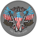 AMERICAN PRIDE EAGLE SILVER CARBON FIBER TIRE COVER