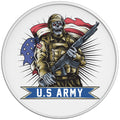 AMERICAN SOLDIER WITH SKULL FACE WHITE TIRE COVER