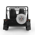 AMERICAN VETERAN WINGS AND GUNS SILVER CARBON FIBER TIRE COVER FOR MOKE