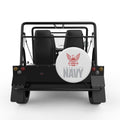 AMERICA S NAVY WHITE TIRE COVER FOR MOKE
