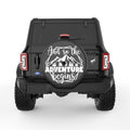 AND SO THE ADVENTURE BEGINS BLACK CARBON FIBER TIRE COVER