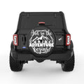 AND SO THE ADVENTURE BEGINS BLACK TIRE COVER