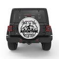 AND SO THE ADVENTURE BEGINS SILVER CARBON FIBER TIRE COVER