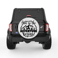 AND SO THE ADVENTURE BEGINS PEARL  WHITE CARBON FIBER TIRE COVER