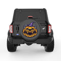 ANGRY HALLOWEEN PUMPKIN BLACK CARBON FIBER TIRE COVER