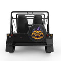 ANGRY HALLOWEEN PUMPKIN BLACK CARBON FIBER TIRE COVER FOR MOKE