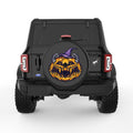 ANGRY HALLOWEEN PUMPKIN BLACK TIRE COVER
