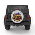 ANGRY HALLOWEEN PUMPKIN WHITE TIRE COVER