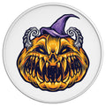 ANGRY HALLOWEEN PUMPKIN WHITE TIRE COVER
