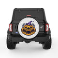 ANGRY HALLOWEEN PUMPKIN PEARL  WHITE CARBON FIBER TIRE COVER